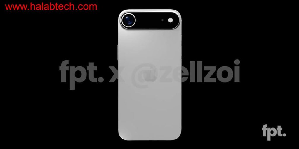 تصميم تخيلي لهاتف Nubia Air بجانب شعار Apple iPhone 17 Air