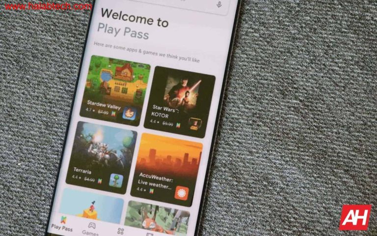 شاشة Google Play Pass تعرض قائمة الألعاب والتطبيقات المتاحة للاشتراك