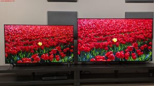 صورة توضح مقارنة LG B5 وSamsung S85F في تجربة OLED الاقتصادية