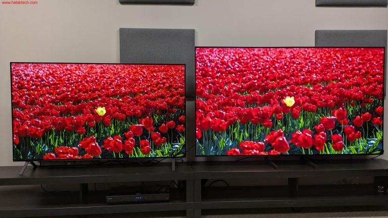 صورة توضح مقارنة LG B5 وSamsung S85F في تجربة OLED الاقتصادية
