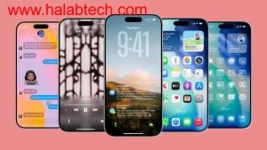 لقطة شاشة لواجهة iOS 26 التجريبية تُظهر شفافية الخلفية مع عناصر الواجهة
