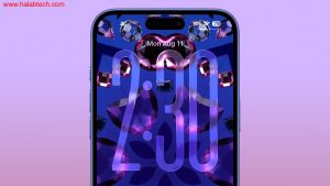 لقطة شاشة تُبرز ساعة القفل بتصميم الزجاج السائل في iOS 26 بيتا 6
