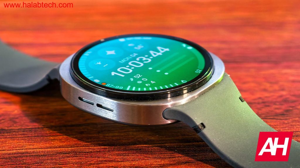 واجهة ساعة Galaxy Watch 8 مع واجهة Wear OS 6 وOne UI 8 على الشاشة