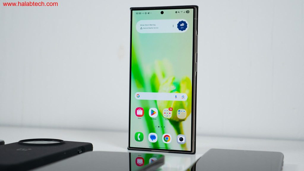 لقطة شاشة لواجهة One UI 8 Beta على Galaxy S24 مع أجهزة Flip 6 وFold 6
