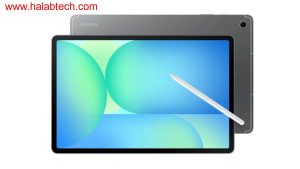 عرض فني لجهاز Galaxy Tab S10 Lite يظهر التصميم المعدني وشاشة مقاس 10.9 بوصة مع القلم S Pen