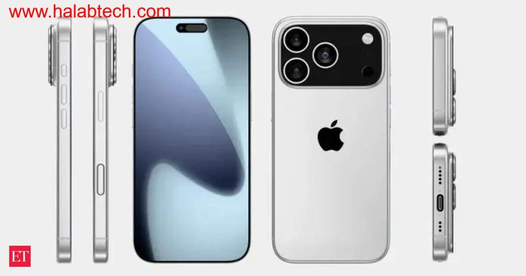 صورة مقارنة توضح iPhone 17 Pro Max وiPhone 17 Pro مع التركيز على الشاشة والسماكة والبطارية