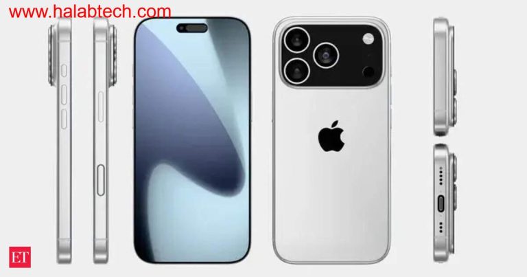 صورة مقارنة توضح iPhone 17 Pro Max وiPhone 17 Pro مع التركيز على الشاشة والسماكة والبطارية