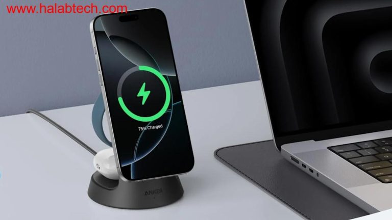 قاعدة شحن لاسلكية ثلاثية من Anker تدعم Qi2 لشحن iPhone وApple Watch وAirPods على سطح واحد