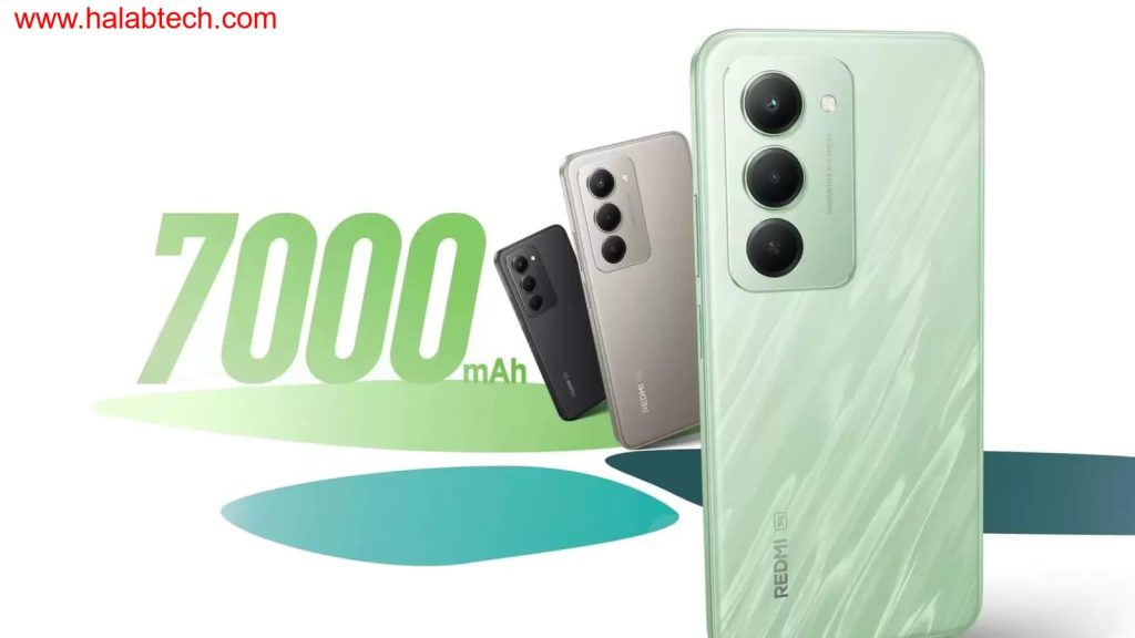 صورة ترويجية لـ Redmi 15 5G تُظهر البطارية 7000mAh والشاشة 6.9 بوصة