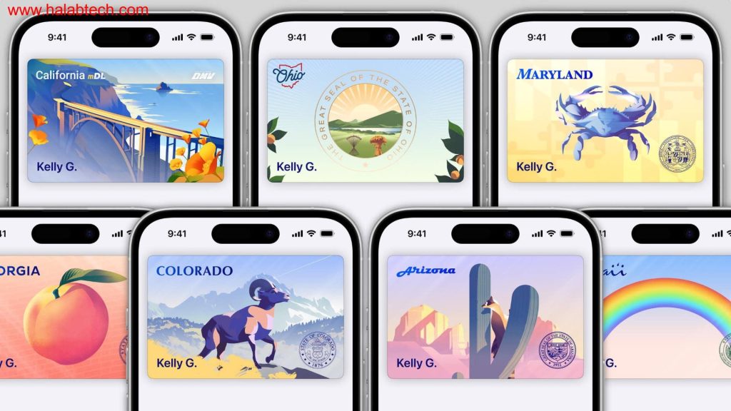 لقطة توضّح إضافة رخصة القيادة الرقمية إلى محفظة أبل على iPhone