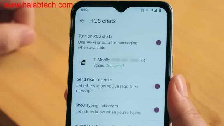 شعار Google Messages مع خطوط تمثل التشفير من الطرف إلى الطرف