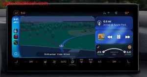 واجهة CarPlay تعرض الأنشطة الحية مع معلومات حديثة أثناء القيادة