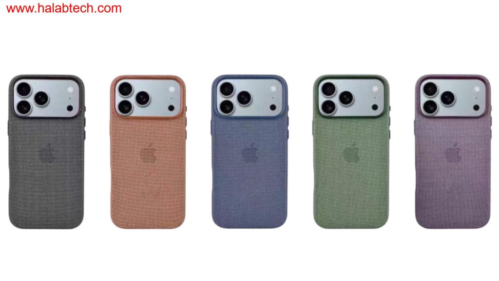 صورة توضّح حافظة iPhone 17 المحتملة من مادة TechWoven