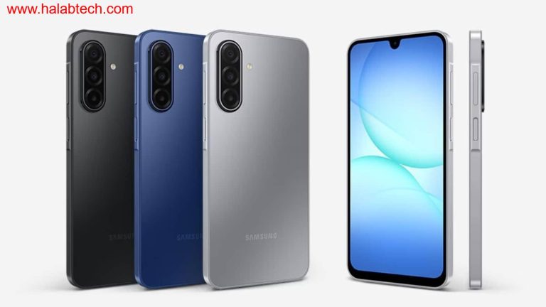 تصميم حديث لهاتف Samsung Galaxy A17 5G مع شاشة كبيرة من نوع Super AMOLED وكاميرا خلفية متعددة العدسات