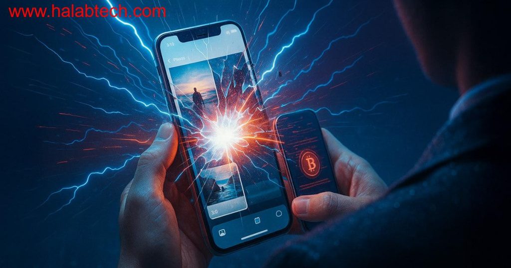 غلاف خبري عربي يوضح ثغرة ImageIO ضمن iOS وتحديث أبل للإغلاق مع ملاحظات حول حماية المحافظ الرقمية