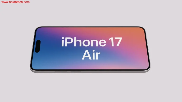 الصورة التوضيحية تُظهر جراب حواف يحيط بجهاز iPhone 17 Air مع إبقاء الخلفية مكشوفة لتسليط الضوء على النُحافة