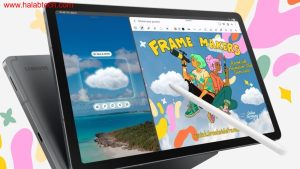 جهاز Galaxy Tab S10 Lite مع قلم S Pen بجانب واجهة الجهاز وشاشة العرض