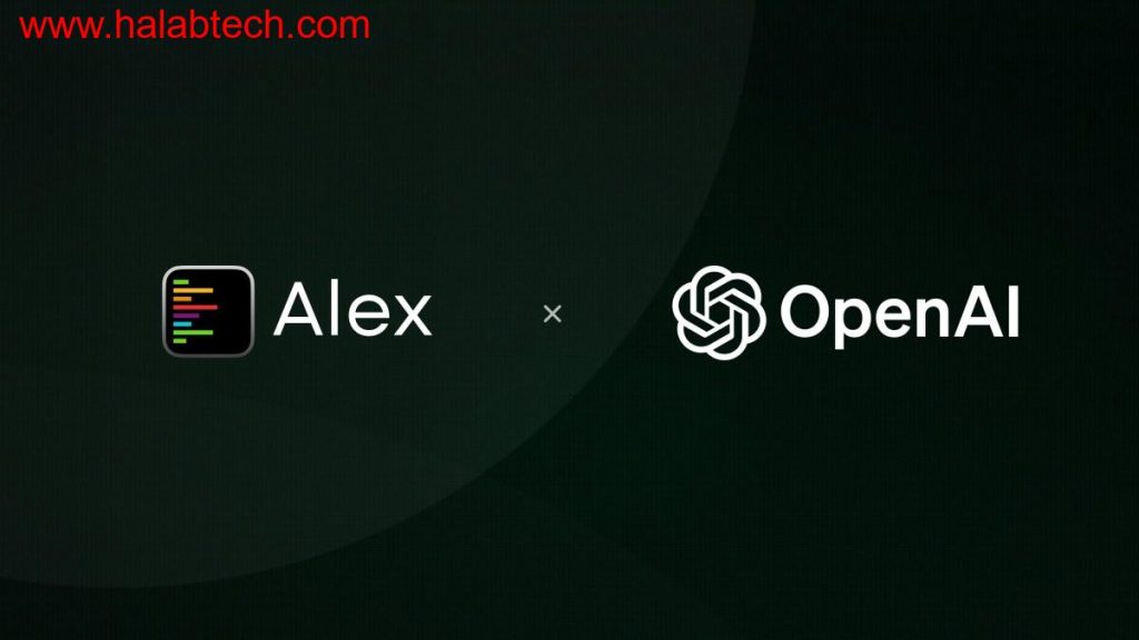 رسم توضيحي يظهر اندماج فريق Alex Codes مع OpenAI في مواجهة Apple