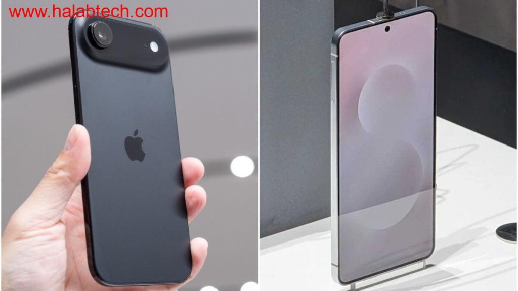مقارنة بين هاتف آيفون Air وجالاكسي S25 Edge يظهر الفرق في السماكة والتصميم