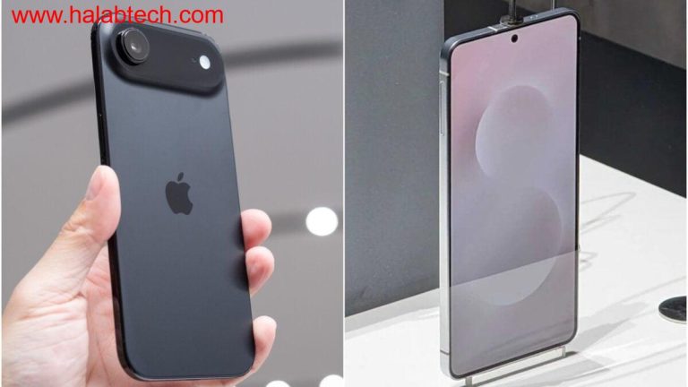 مقارنة بين هاتف آيفون Air وجالاكسي S25 Edge يظهر الفرق في السماكة والتصميم