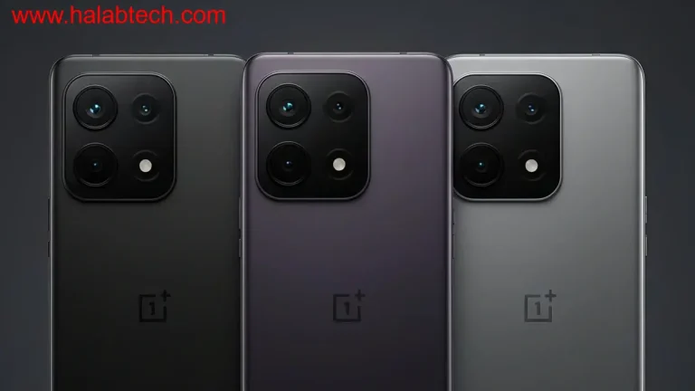 تصميم概念ي لهاتف OnePlus 15 بألوانه المختلفة مع التركيز على خفة الوزن وتصميم البطارية