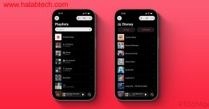 صورة لتطبيق الموسيقى على iPhone يعرض ميزة إنشاء مجلدات القوائم التشغيلية