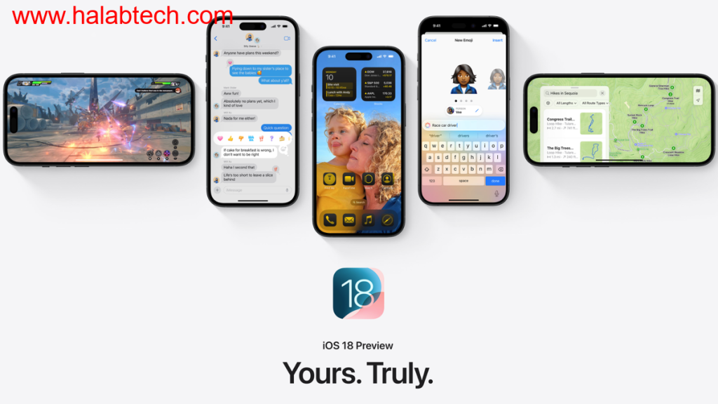 صورة توضح شاشة هاتف آيفون مع رسالة تحديث iOS