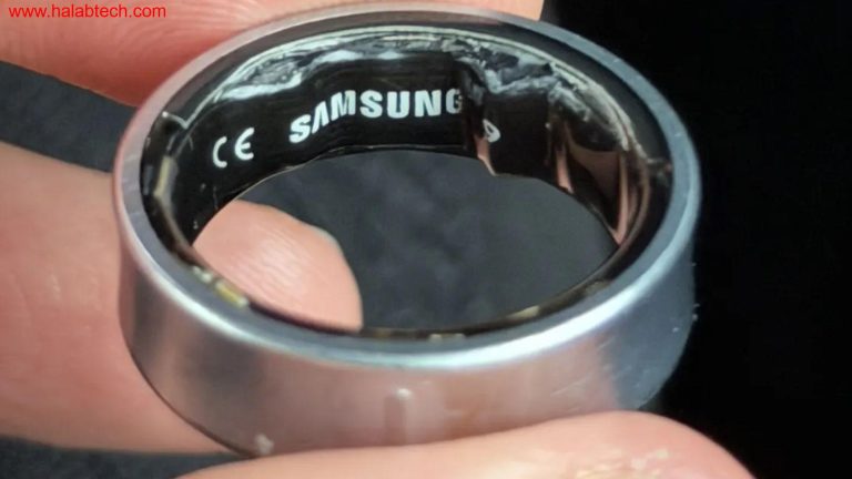 صورة ل Samsung Galaxy Ring مع علامة تحذير بجانبها